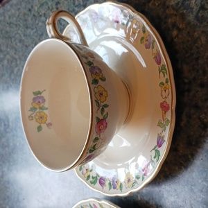 Marlborough Tea Cups W/ Saucers Set of 2